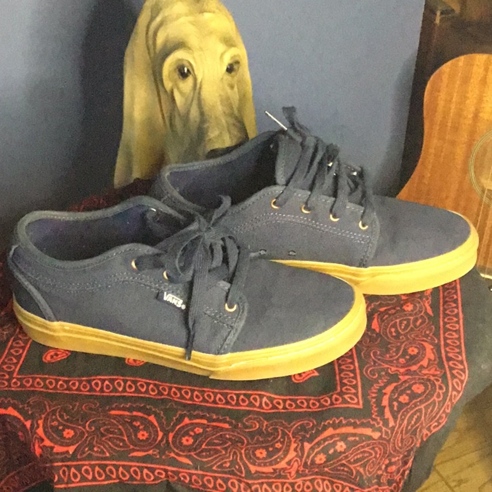 Navy Pro Vans gum sole sneakers 4Y 6 women’s 3UK